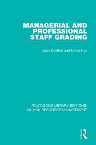 Cover of Managerial and Professional Staff Grading