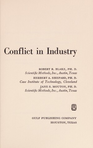 Book cover for Managing Intergroup Conflict in Industry