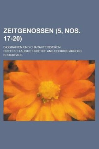 Cover of Zeitgenossen; Biograhien Und Charakteristiken (5, Nos. 17-20)