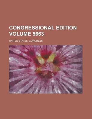 Book cover for Congressional Edition Volume 5663