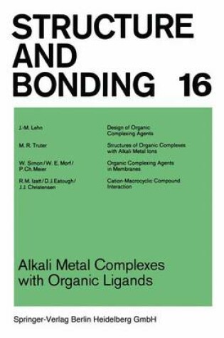 Cover of Alkali Metal Complexes with Organic Ligands