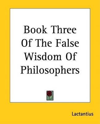 Book cover for Book Three of the False Wisdom of Philosophers