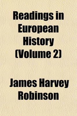 Book cover for Readings in European History (Volume 2)