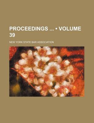 Book cover for Proceedings (Volume 39)