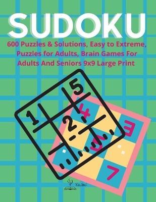 Book cover for Sudoku puzzle book for adults