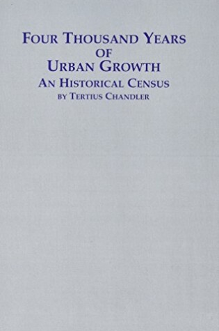 Cover of Four Thousand Years of Urban Growth