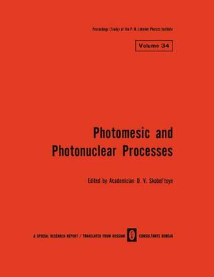 Book cover for Photonuclear and Photomesic Processes