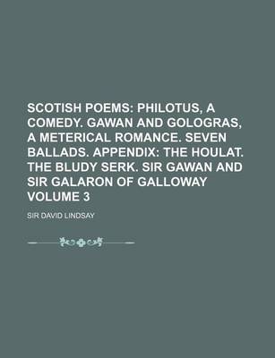 Book cover for Scotish Poems Volume 3