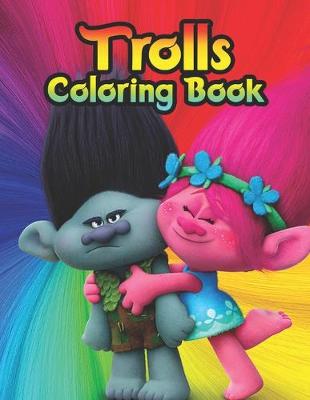 Book cover for trolls coloring book