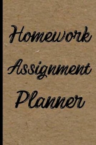 Cover of Homework Assignment Planner