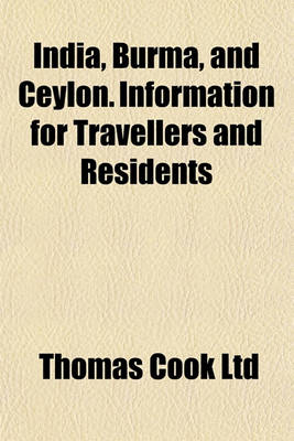 Book cover for India, Burma, and Ceylon. Information for Travellers and Residents