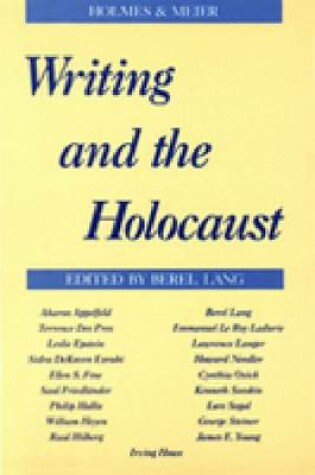 Cover of Writing and the Holocaust