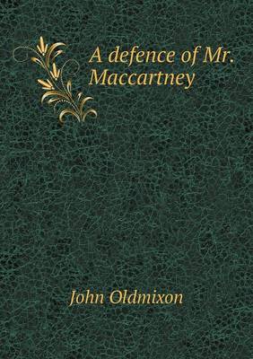 Book cover for A defence of Mr. Maccartney