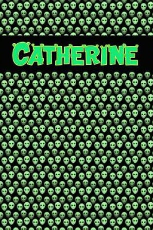 Cover of 120 Page Handwriting Practice Book with Green Alien Cover Catherine