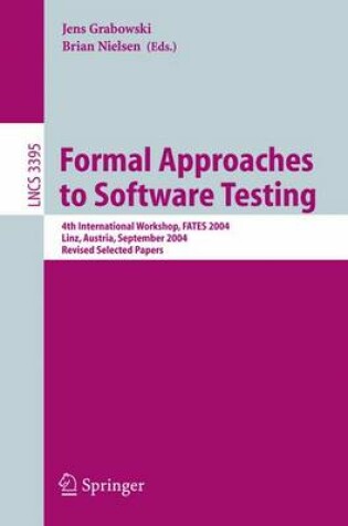Cover of Formal Approaches to Software Testing