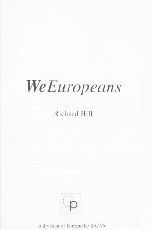Cover of We Europeans