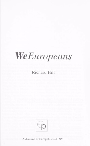 Book cover for We Europeans