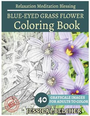 Book cover for Blue-Eyed Grass Flower Coloring Book for Adults Relaxation Meditation Blessing