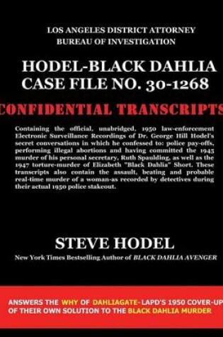 Cover of Hodel-Black Dahlia Case File No. 30-1268