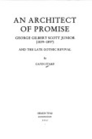 Cover of An Architect of Promise