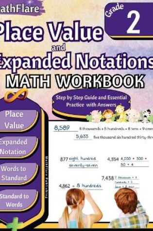 Cover of Place Value and Expanded Notations Math Workbook 2nd Grade