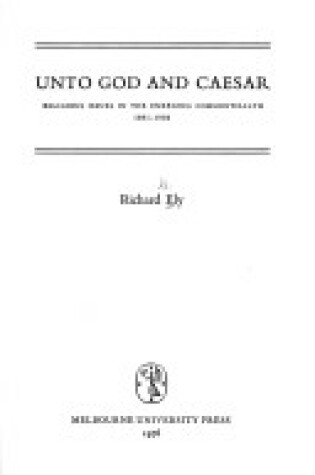 Cover of Unto God and Caesar