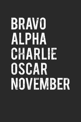 Book cover for Bravo Alpha Charlie Oscar November