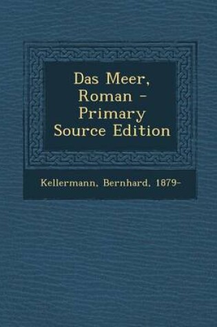 Cover of Das Meer, Roman