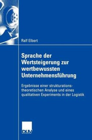 Cover of Sprache der Wertsteigerung zur wertbewussten Unternehmensführung