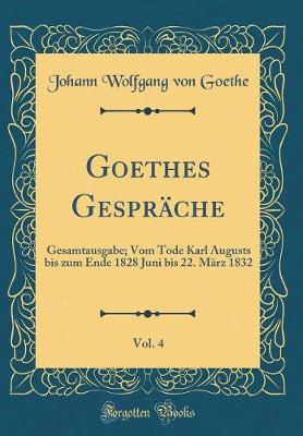 Book cover for Goethes Gespräche, Vol. 4