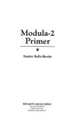 Cover of Modula-2 Primer