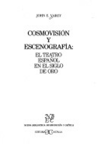 Cover of Cosmovision y Escenografia - Teatro Espaol