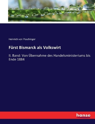 Book cover for Fürst Bismarck als Volkswirt