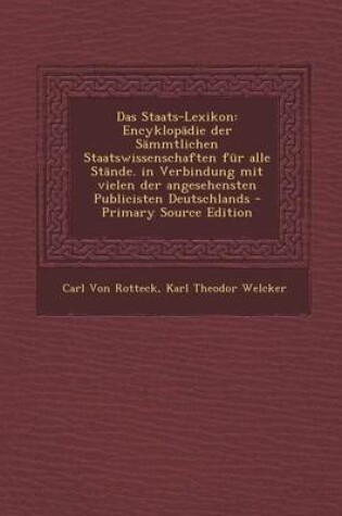 Cover of Das Staats-Lexikon