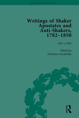 Book cover for Writings of Shaker Apostates and Anti-Shakers, 1782-1850 Vol 3