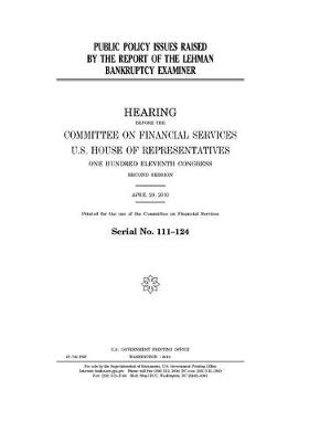 Book cover for Public policy issues raised by the report of the Lehman bankruptcy examiner