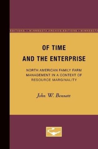 Cover of Of Time and the Enterprise