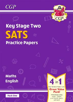 Book cover for KS2 Maths & English SATS Practice Papers: Pack 1 - for the 2024 tests (with free Online Extras)