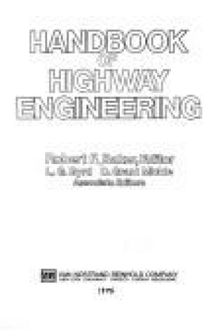 Cover of Handbook of Highway Engineering
