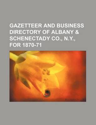 Book cover for Gazetteer and Business Directory of Albany & Schenectady Co., N.Y., for 1870-71