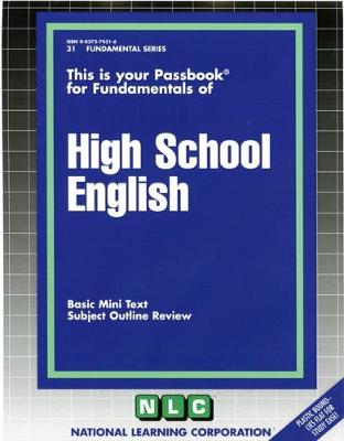 Book cover for HIGH SCHOOL ENGLISH