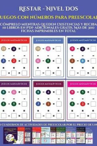 Cover of Juegos con números para preescolar (Restar - Nivel Dos)