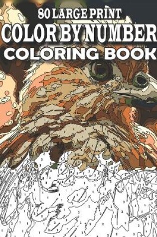 Cover of 80 Large Print Color By Number Coloring Book