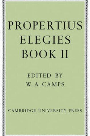 Cover of Propertius: Elegies