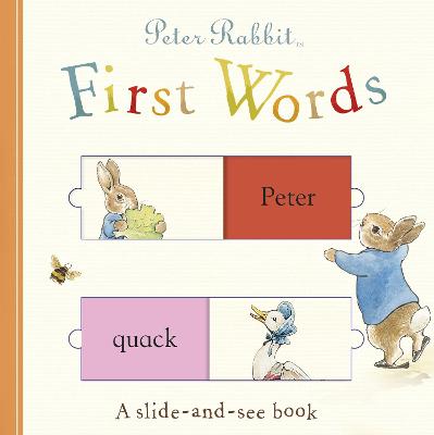 Book cover for Peter Rabbit First Words: A slide-and-see book