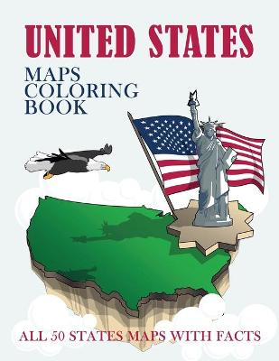 Book cover for United States Maps Coloring Book