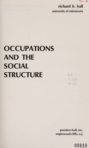 Book cover for Occupations and the Social Structure