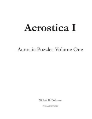 Book cover for Acrostica I