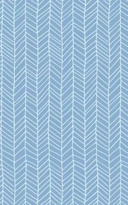 Book cover for Cornflower Blue Chevrons - Lined Notebook with Margins - 5x8