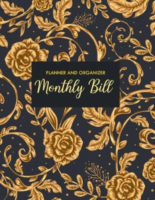 Book cover for Monthly Bill Planner and Organizer